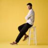 Sailview-sejlersko til mænd med snørebånd i lys beige nubuck