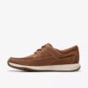 Sailview-sejlersko til mænd med snørebånd i lys beige nubuck