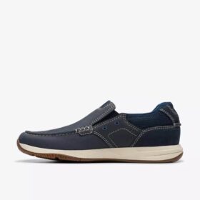 Sailview Step herresko i navy nubuck – Slip-on sejlersko