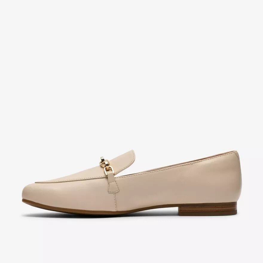 Tamna Iris loafer i hvidt læder til kvinder Tamna Iris loafer i hvidt læder til kvinder