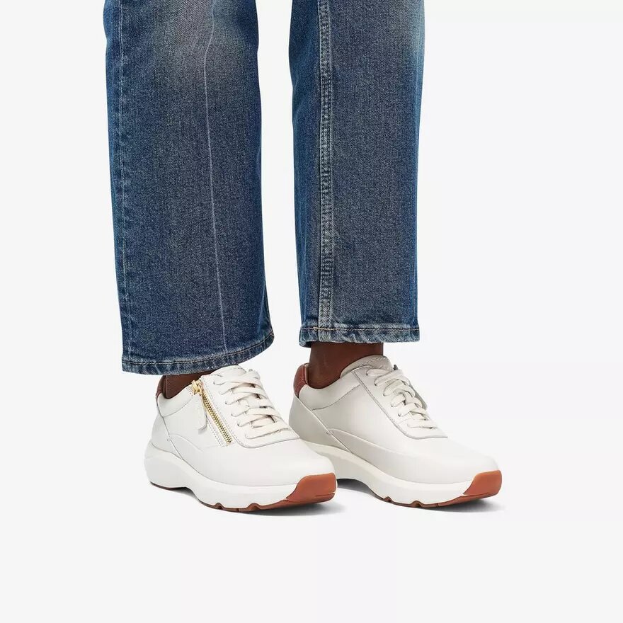 Tivoli Zip off hvide lædersneakers til kvinder Tivoli Zip off hvide lædersneakers til kvinder