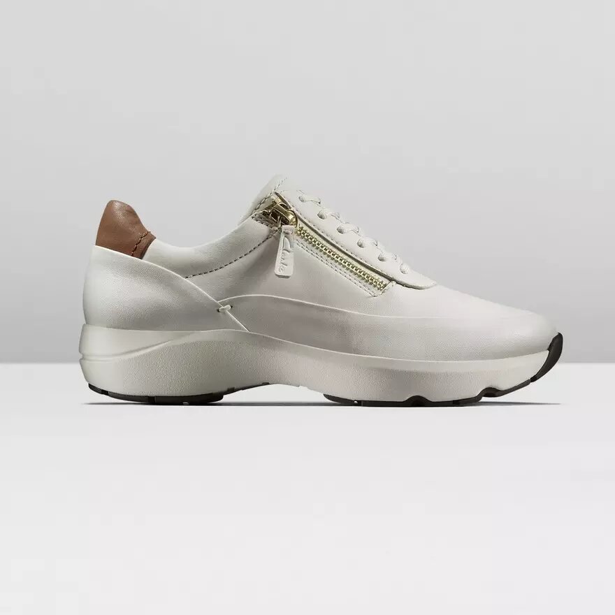 Tivoli Zip off hvide lædersneakers til kvinder Tivoli Zip off hvide lædersneakers til kvinder