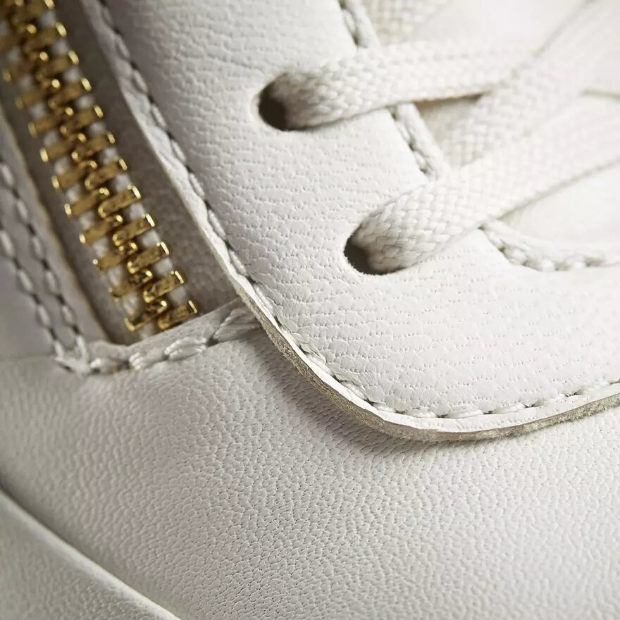 Tivoli Zip off hvide lædersneakers til kvinder Tivoli Zip off hvide lædersneakers til kvinder