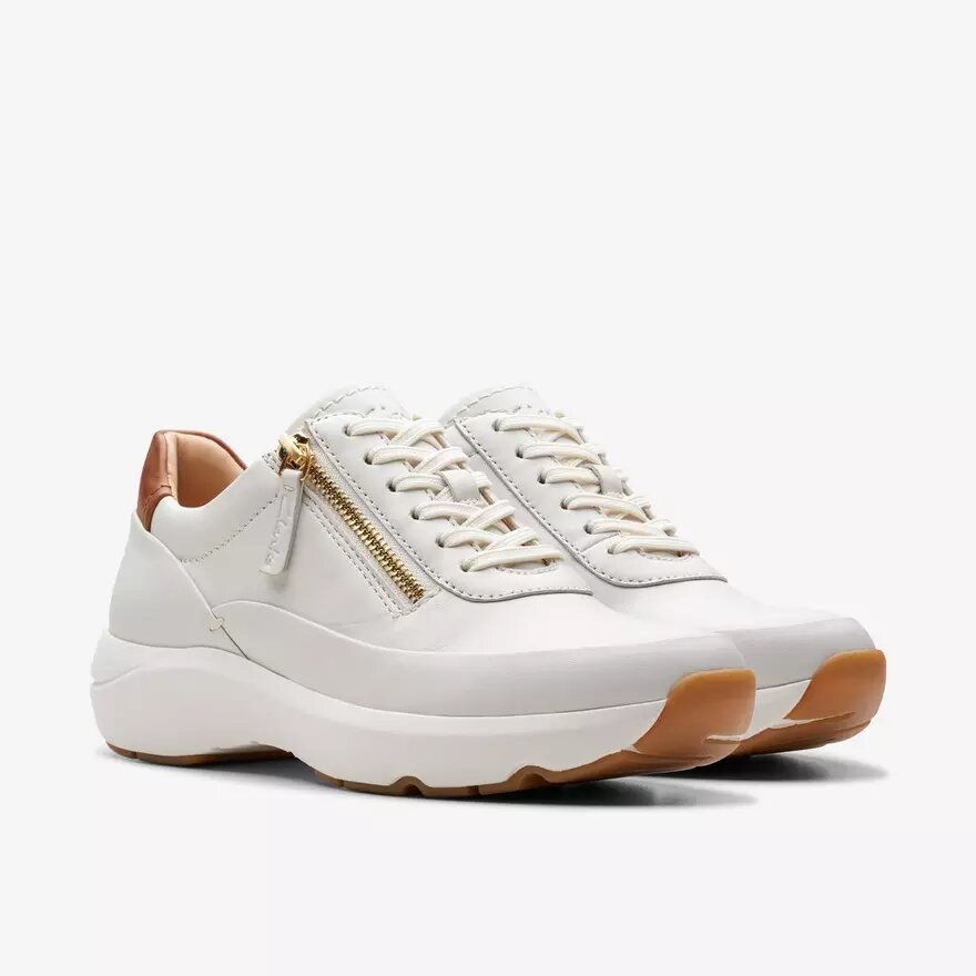 Tivoli Zip off hvide lædersneakers til kvinder Tivoli Zip off hvide lædersneakers til kvinder
