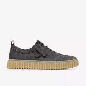 Torhill Lace mændssko i mørkegrå nubuck