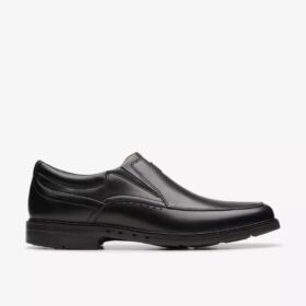 Un Kendric Go loafer-sko til mænd i sort læder | clarks