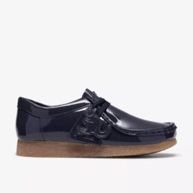 Wallabee Big Kid til drenge i marineblå laklæder Wallabee Big Kid til drenge i marineblå laklæder