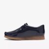 Wallabee Big Kid til drenge i marineblå laklæder Wallabee Big Kid til drenge i marineblå laklæder
