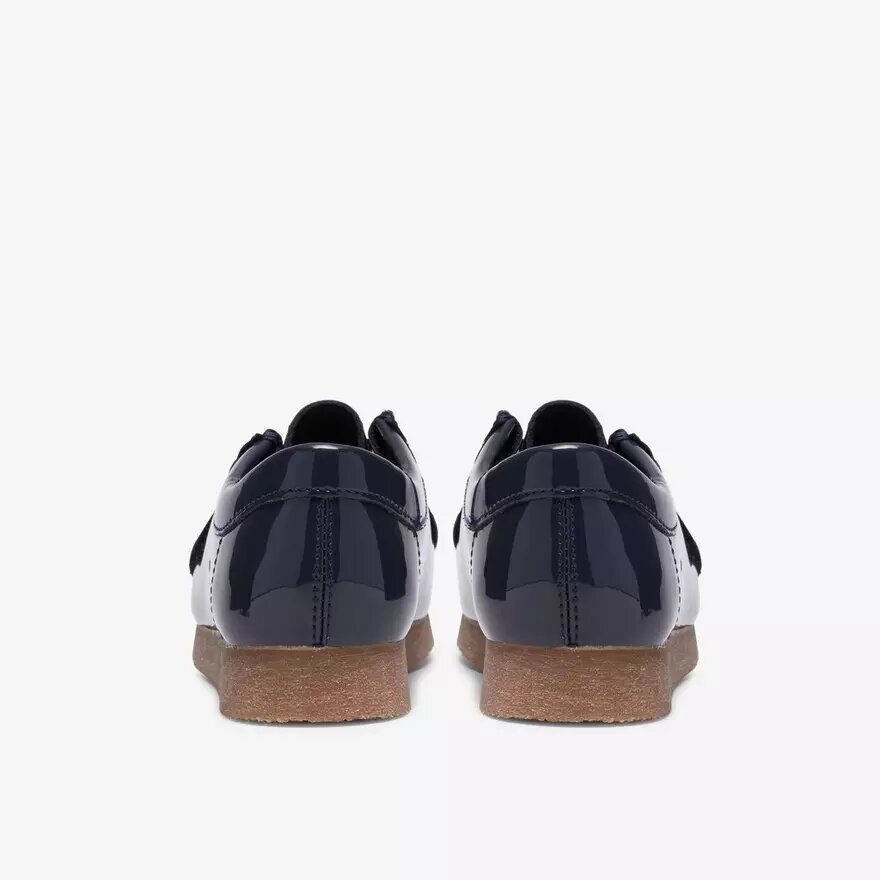 Wallabee Big Kid til drenge i marineblå laklæder Wallabee Big Kid til drenge i marineblå laklæder