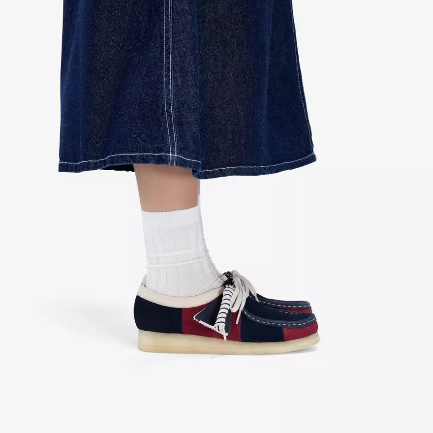 Wallabee Navy Stripe Wallabees til kvinder Wallabee Navy Stripe Wallabees til kvinder