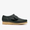 Wallabee Rb til mænd i mørkegrønt læder Wallabees