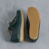 Wallabee Rb til mænd i mørkegrønt læder Wallabees