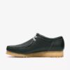 Wallabee Rb til mænd i mørkegrønt læder Wallabees