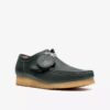 Wallabee Rb til mænd i mørkegrønt læder Wallabees