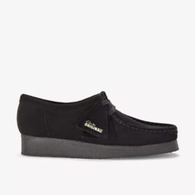 Wallabee™-sko i sort ruskind til kvinder