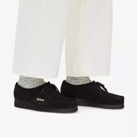 Wallabee™-sko i sort ruskind til kvinder
