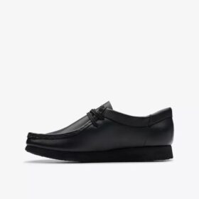 Wallabee™-sko til større børn i sort læder Wallabee™-sko til større børn i sort læder