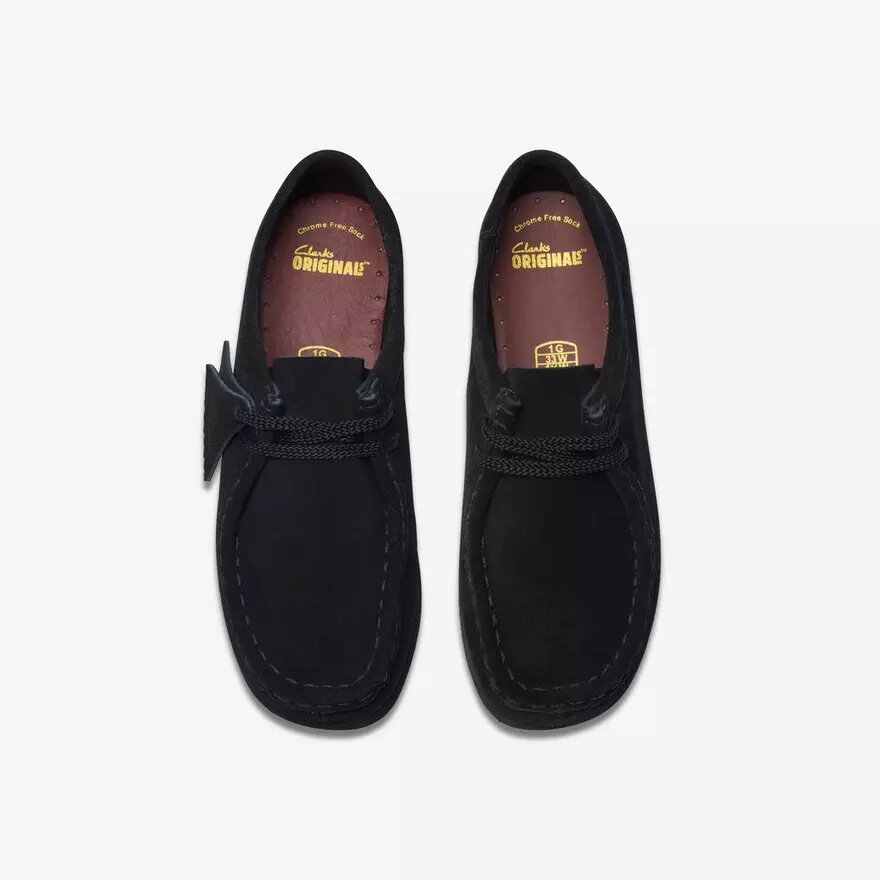Wallabee-sko til større børn i sort ruskind Wallabee-sko til større børn i sort ruskind