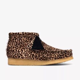 Wallabee-støvle til mænd i leopardmønster