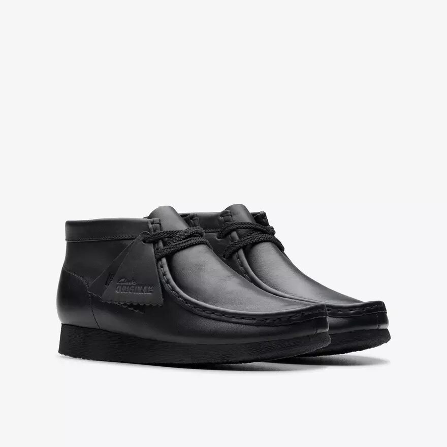 Wallabee-støvler til børn, ældre model, sort læder Wallabee-støvler til børn, ældre model, sort læder
