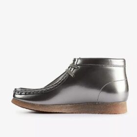 Wallabee-støvler til drenge – store børn – sølvfarvede Wallabees i laklæder Wallabee-støvler til drenge – store børn – sølvfarvede Wallabees i laklæder
