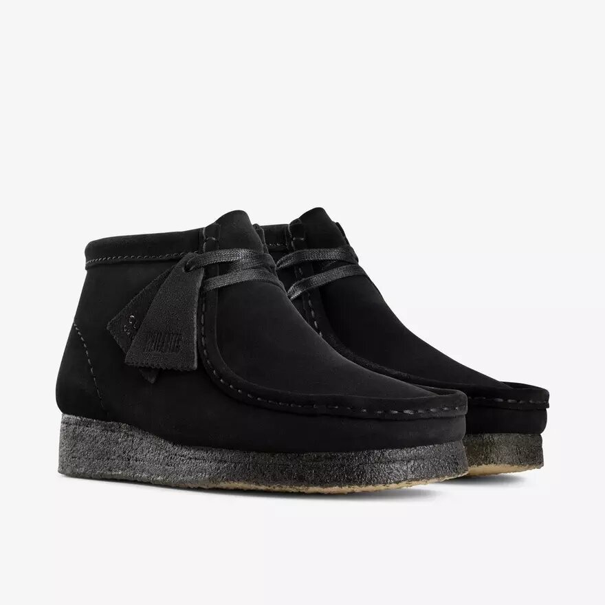 Wallabee™-støvler til kvinder i sort ruskind Wallabee™-støvler til kvinder i sort ruskind