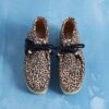 Wallabee-støvler til kvinder med leopardmønster Wallabee-støvler til kvinder med leopardmønster