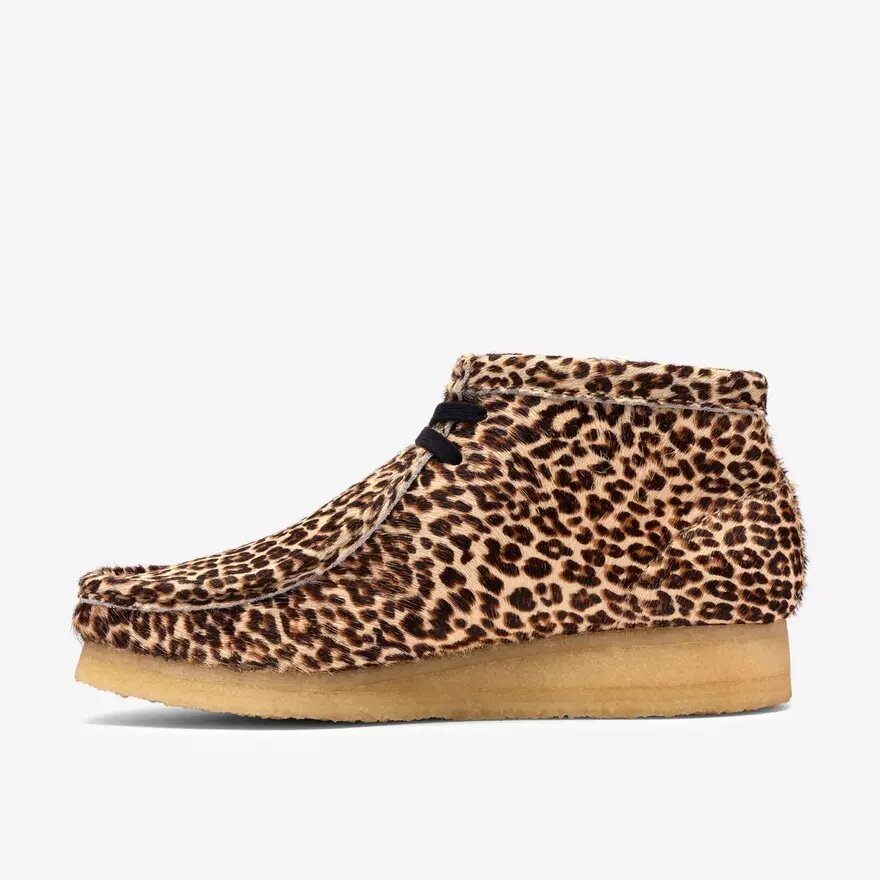 Wallabee-støvler til kvinder med leopardmønster Wallabee-støvler til kvinder med leopardmønster