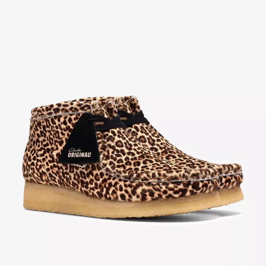 Wallabee-støvler til kvinder med leopardmønster Wallabee-støvler til kvinder med leopardmønster