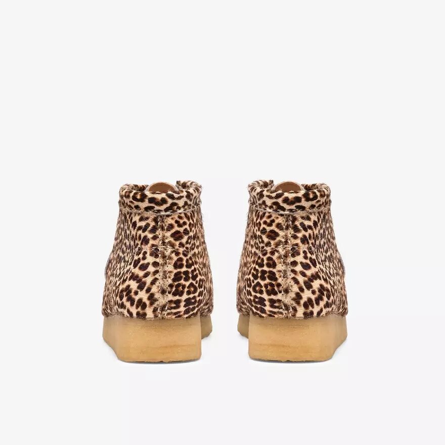 Wallabee-støvler til kvinder med leopardmønster Wallabee-støvler til kvinder med leopardmønster