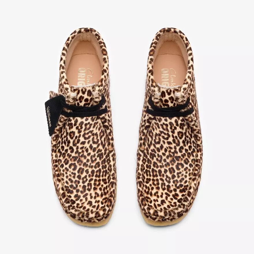 Wallabee-støvler til kvinder med leopardmønster Wallabee-støvler til kvinder med leopardmønster