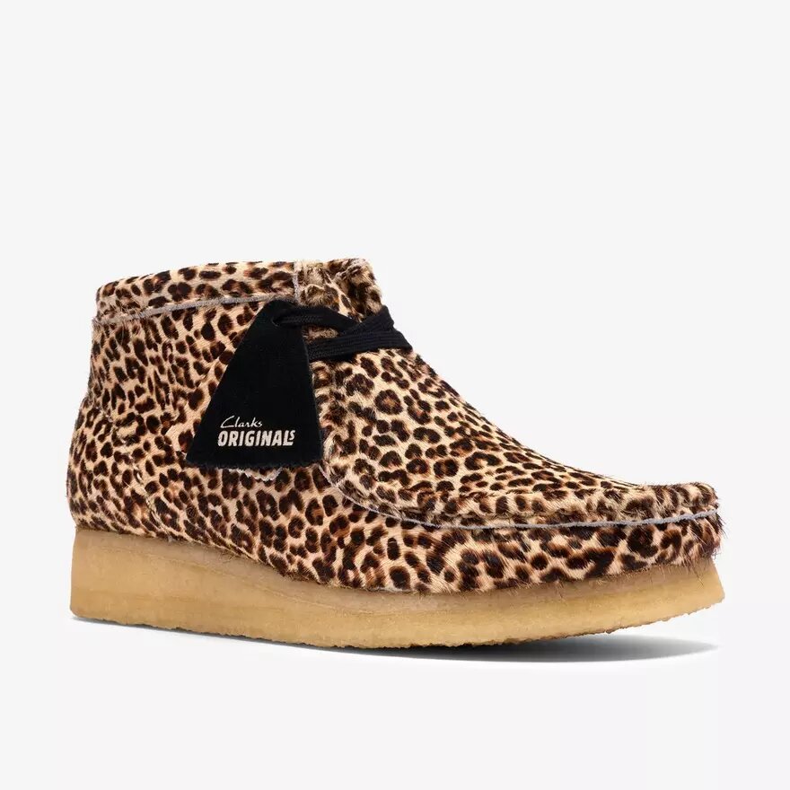 Wallabee-støvler til kvinder med leopardmønster Wallabee-støvler til kvinder med leopardmønster