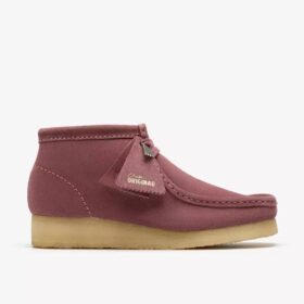 Wallabee-støvler til kvinder. Rosabrun ruskind