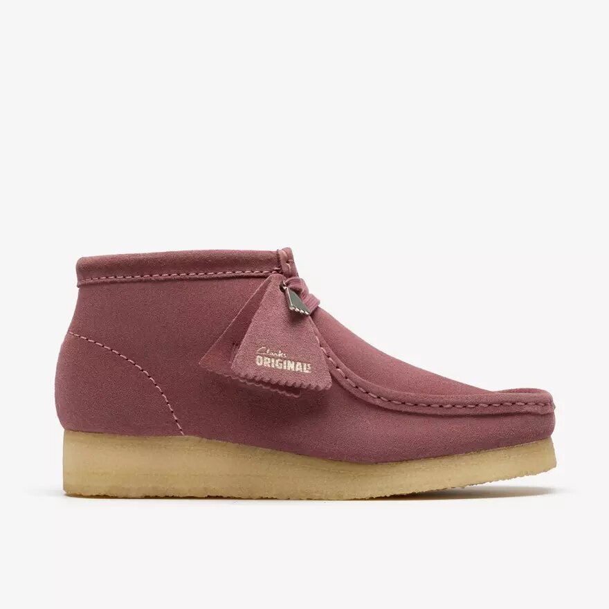 Wallabee-støvler til kvinder. Rosabrun ruskind Wallabee-støvler til kvinder. Rosabrun ruskind