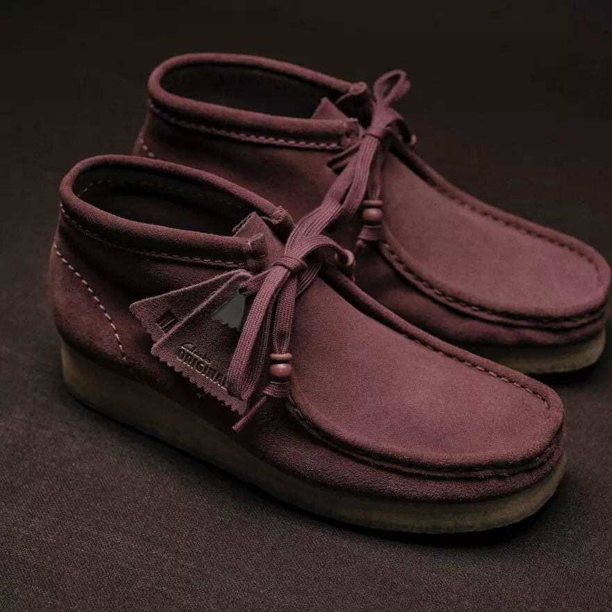 Wallabee-støvler til kvinder. Rosabrun ruskind Wallabee-støvler til kvinder. Rosabrun ruskind