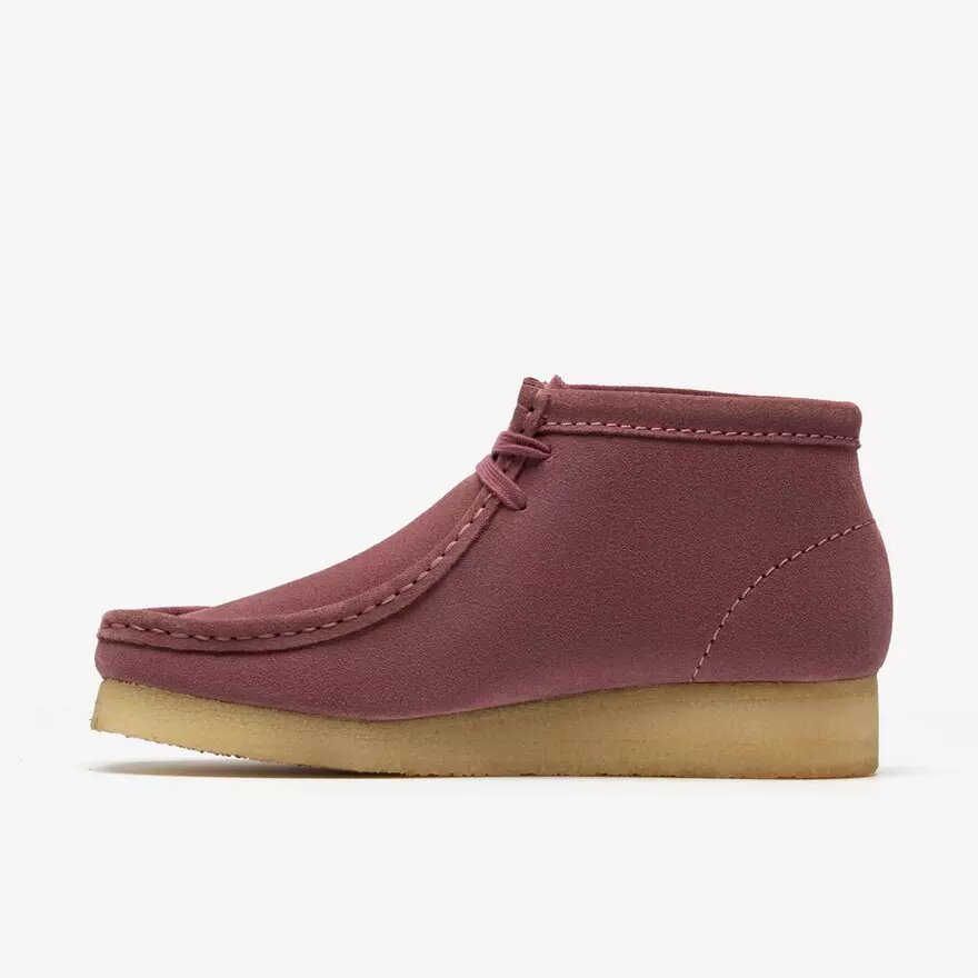 Wallabee-støvler til kvinder. Rosabrun ruskind Wallabee-støvler til kvinder. Rosabrun ruskind