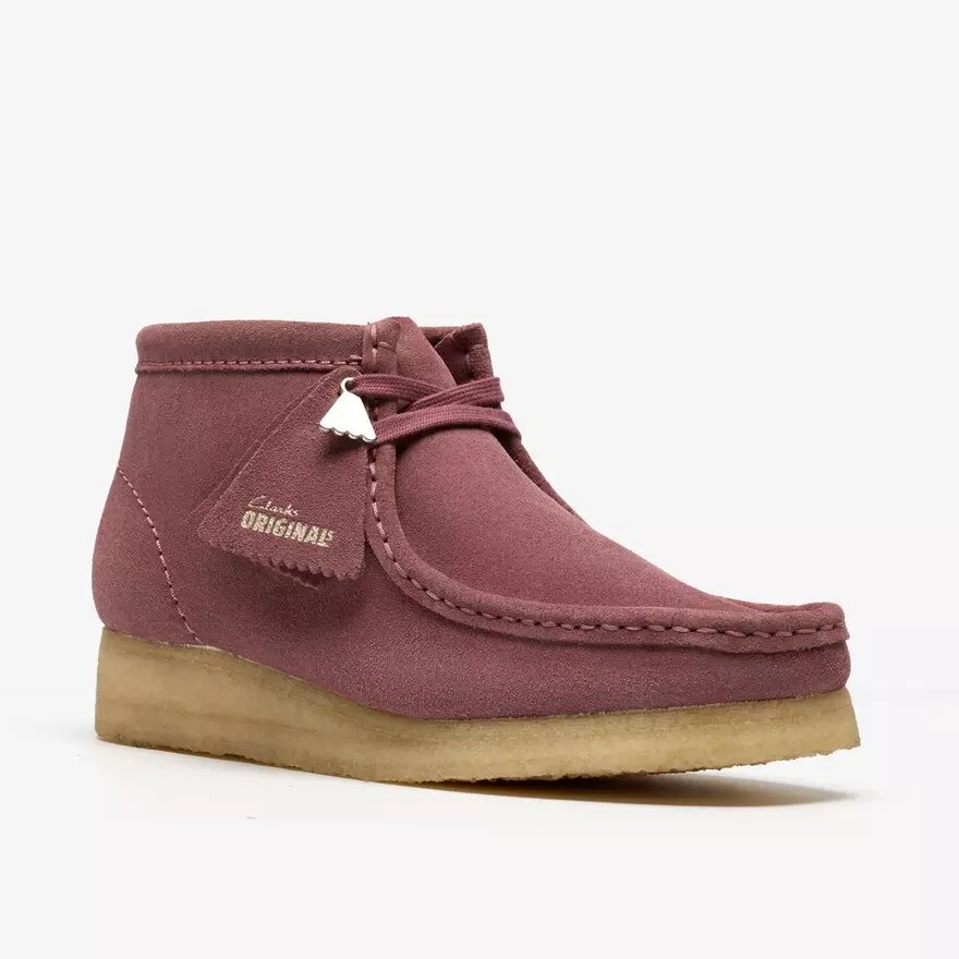 Wallabee-støvler til kvinder. Rosabrun ruskind Wallabee-støvler til kvinder. Rosabrun ruskind