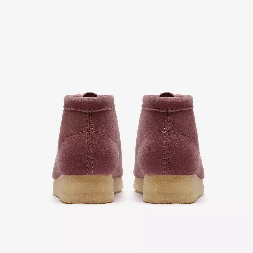 Wallabee-støvler til kvinder. Rosabrun ruskind Wallabee-støvler til kvinder. Rosabrun ruskind