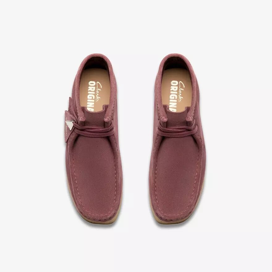 Wallabee-støvler til kvinder. Rosabrun ruskind Wallabee-støvler til kvinder. Rosabrun ruskind