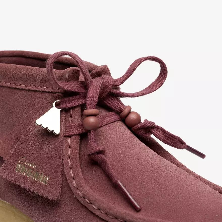 Wallabee-støvler til kvinder. Rosabrun ruskind Wallabee-støvler til kvinder. Rosabrun ruskind