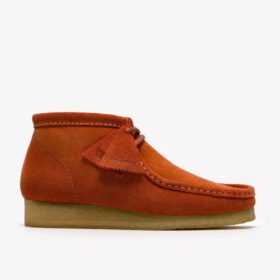 Wallabee-støvler til mænd i orange ruskind