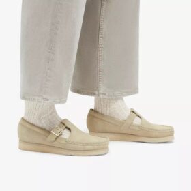 Wallabee T-Bar-mokkasiner i ahornfarvet ruskind til kvinder