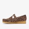 Wallabee T-bar-sko til kvinder med leopardmønster Wallabee T-bar-sko til kvinder med leopardmønster