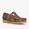 Wallabee T-bar-sko til kvinder med leopardmønster Wallabee T-bar-sko til kvinder med leopardmønster