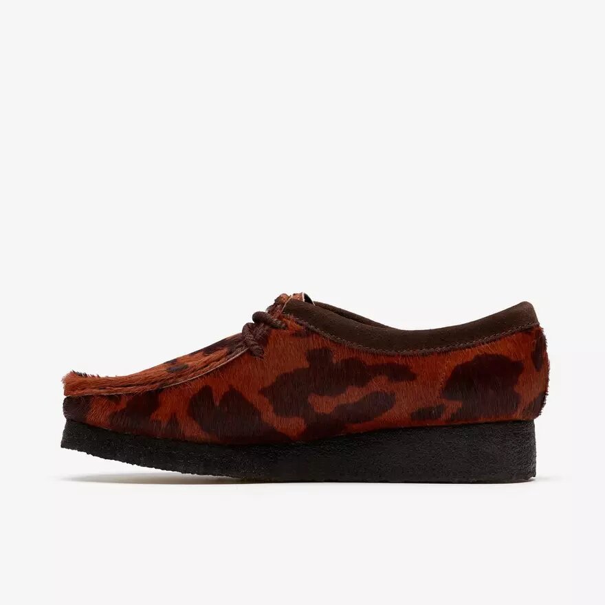 Wallabee til kvinder. Brune Wallabees med ko-print Wallabee til kvinder. Brune Wallabees med ko-print
