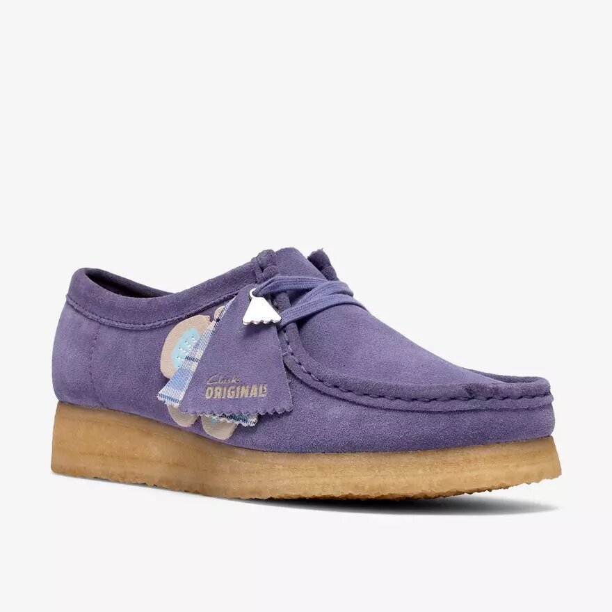 Wallabee til kvinder i lilla med interessante detaljer Wallabee til kvinder i lilla med interessante detaljer
