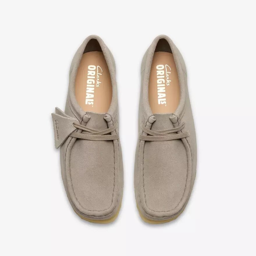 Wallabee til kvinder i lysegråt ruskind Wallabee til kvinder i lysegråt ruskind