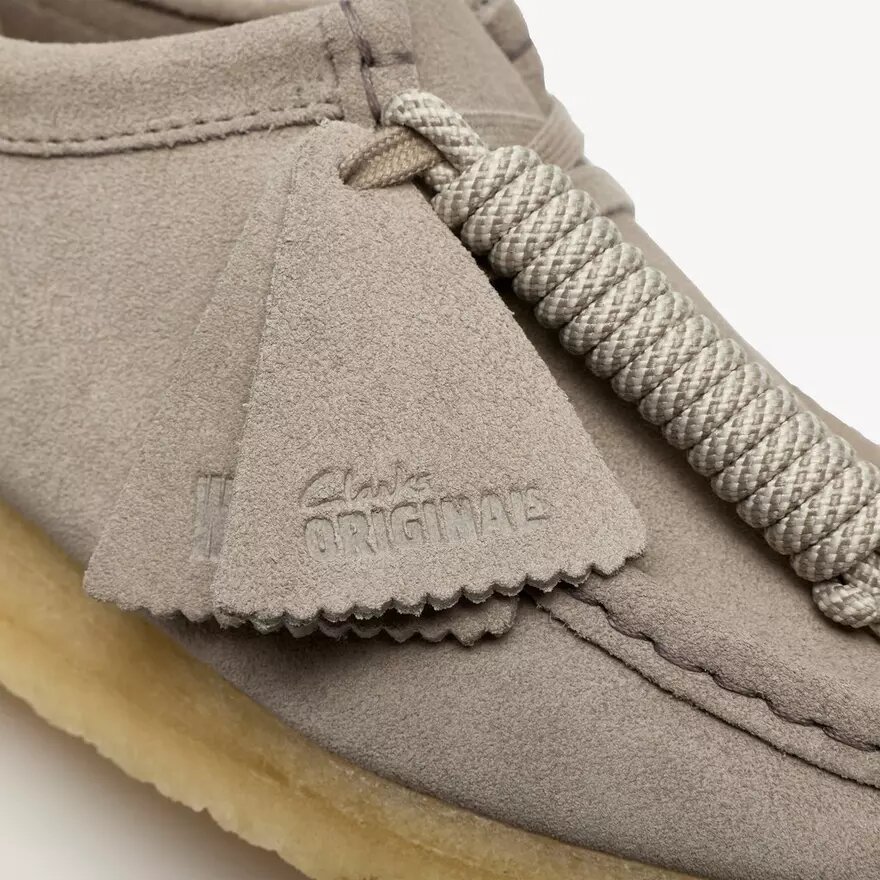Wallabee til kvinder i lysegråt ruskind Wallabee til kvinder i lysegråt ruskind