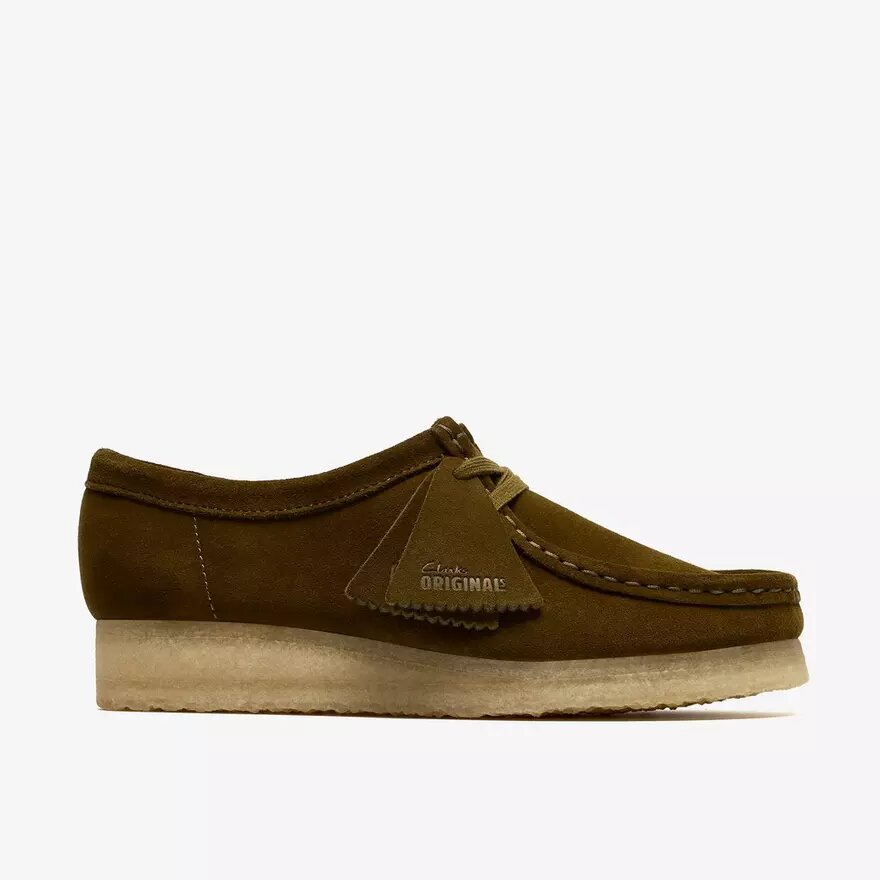 Wallabee til kvinder i olivenfarvet ruskind Wallabee til kvinder i olivenfarvet ruskind