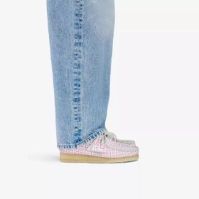 Wallabee til kvinder i rosa gingham-ternet